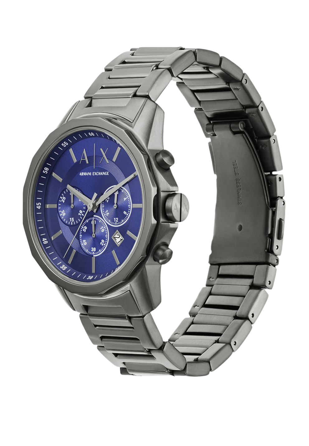 Armani Exchange Chronograph Gunmetal Stainless Steel Men’s Watch AX1731 - Watch