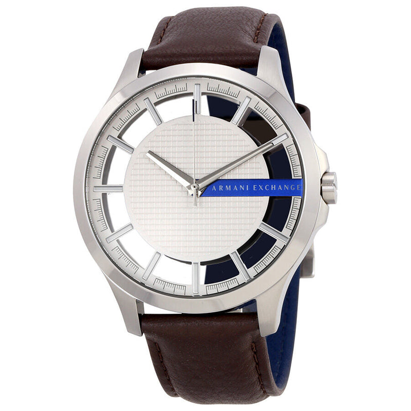 Armani Exchange Dark Brown Leather Strap Men's Watch AX2187 - The Watches Men & CO