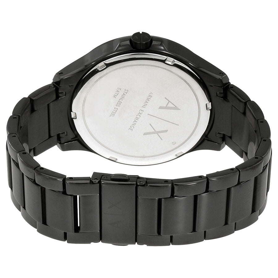 Armani Exchange Hampton AX7101 watch caseback showing stainless steel back and bracelet