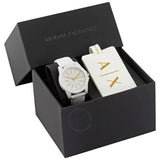 Armani Exchange Lady Banks Quartz White Dial Ladies Watch Set  AX7126#AX7126 - The Watches Men & Co #6