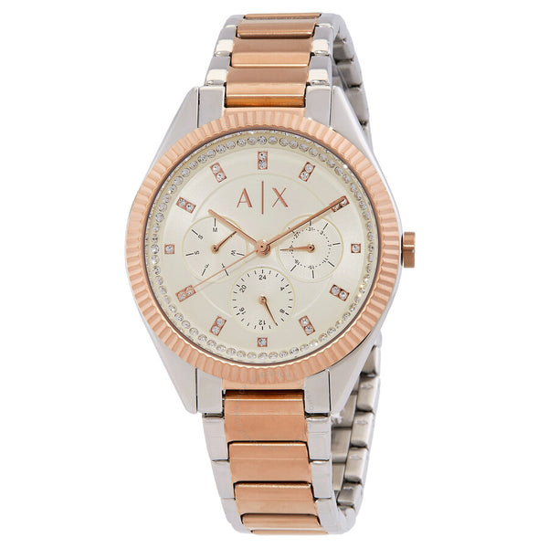 Armani Exchange Lady Giacomo Chronograph Quartz White Dial Ladies Watch AX5662 - The Watches Men & Co