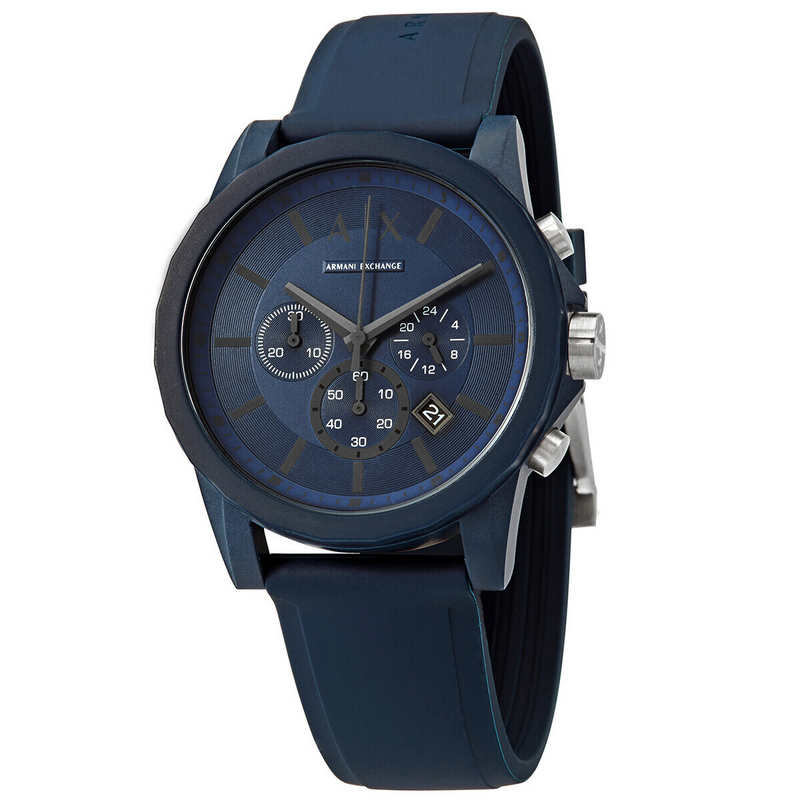 Armani Exchange Outerbanks Chronograph Quartz Blue Dial Men’s Watch AX7128 - Watch