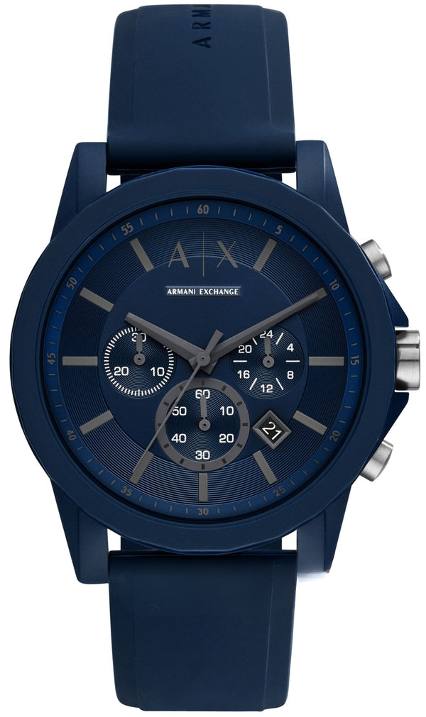 Armani Exchange Outerbanks Chronograph Quartz Blue Dial Men’s Watch AX7128 - Watch