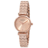 Armani Gianna T-bar Quartz Rose Gold Dial Ladies Watch AR11342 - The Watches Men & Co