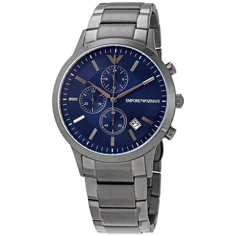 Armani Renato Chronograph Quartz Blue Dial Men's Watch #AR11215 - The Watches Men & CO
