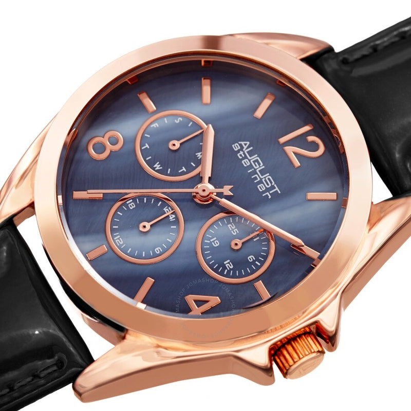 August Steiner Quartz Black Dial Ladies Watch AS8191BKR - The Watches Men & Co #2