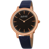 August Steiner Quartz Crystal Black Dial Ladies Watch AS8274BU - The Watches Men & Co
