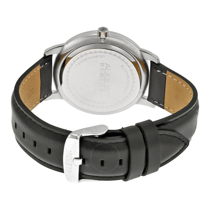 August Steiner Black Dial Black Leather Men's Watch AS8108BKS - The Watches Men & Co #3