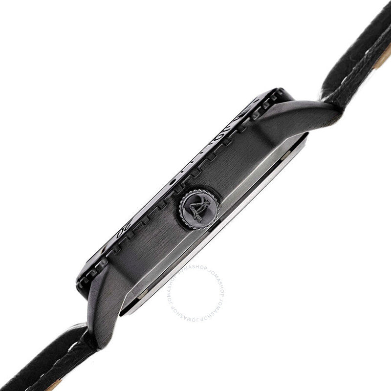 August Steiner Black Dial Black Leather Men's Watch AS8116BK - The Watches Men & Co #4