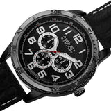 August Steiner Black Dial Black Leather Men's Watch AS8116BK - The Watches Men & Co #2