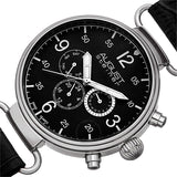 August Steiner Black Dial Black Leather Men's Watch AS8131SSB - The Watches Men & Co #2