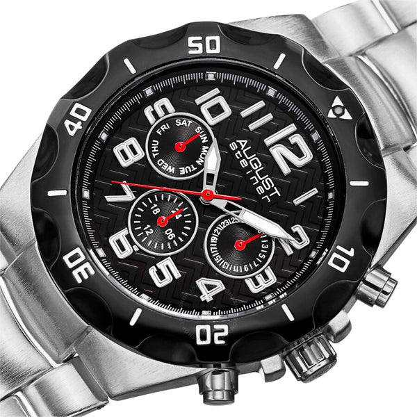 August Steiner Quartz Black Dial Men's Watch AS8161SSB - The Watches Men & Co #2