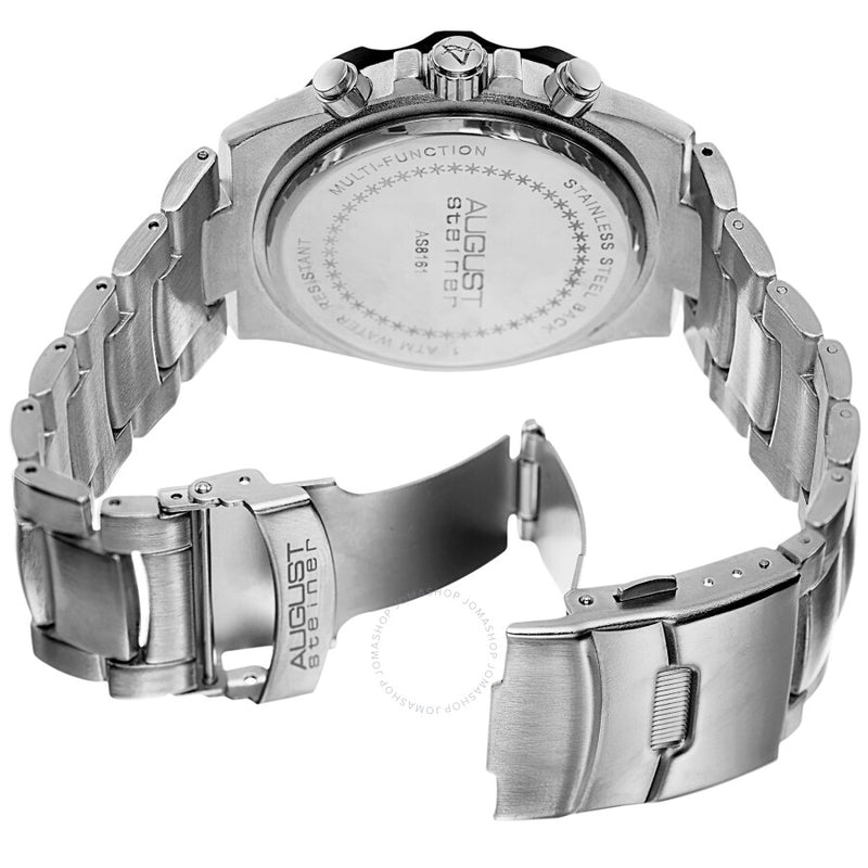 August Steiner Quartz Black Dial Men's Watch AS8161SSB - The Watches Men & Co #4