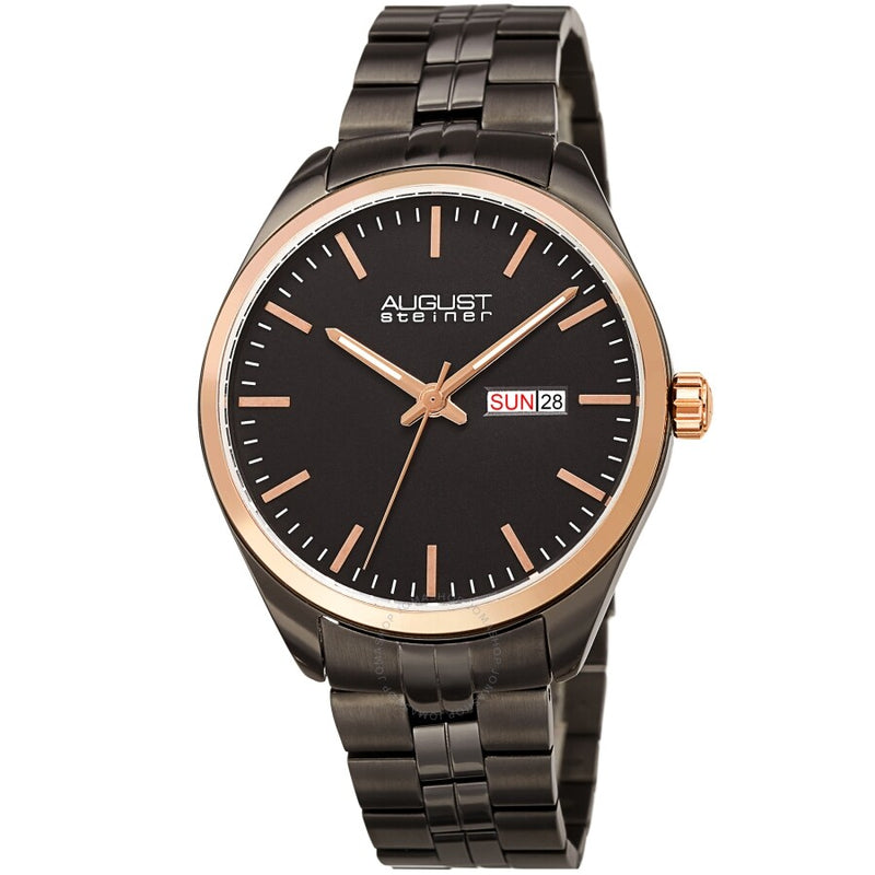 August Steiner Quartz Black Dial Men's Watch AS8271GNR - The Watches Men & Co