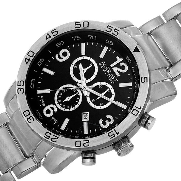 August Steiner Black Dial Base Metal Men's Watch AS8097SSB - The Watches Men & Co #2