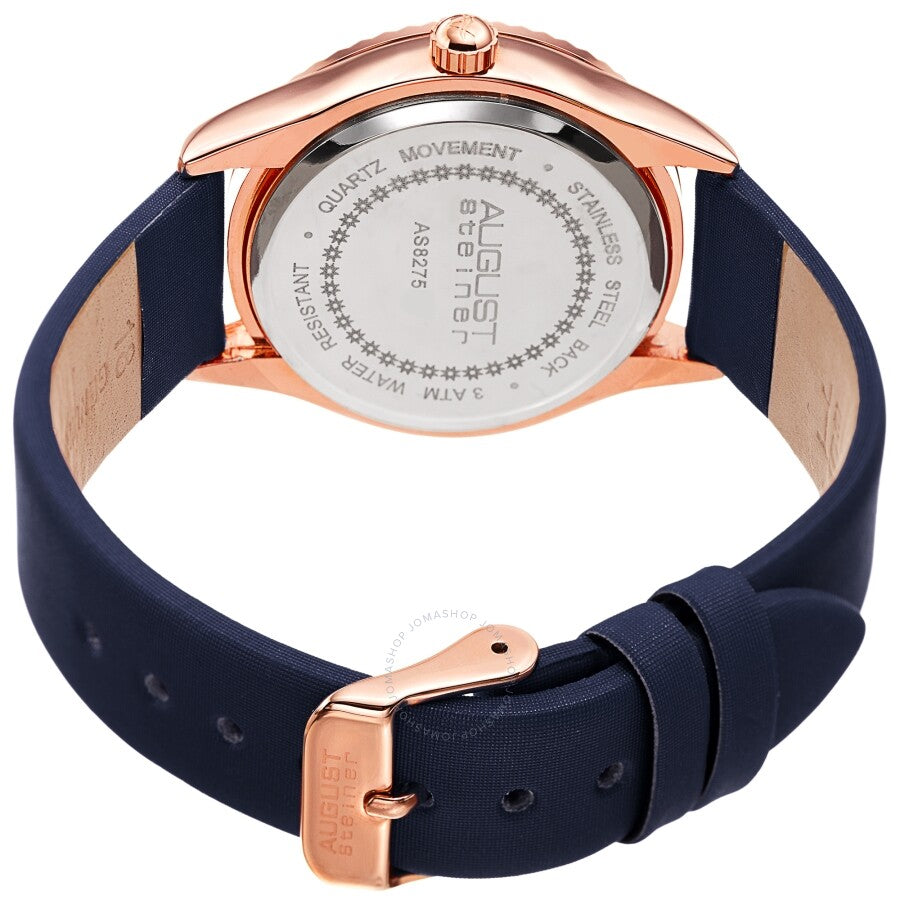 August Steiner Blue and Rose Gold Dial Ladies Watch AS8275BU - The Watches Men & Co #4