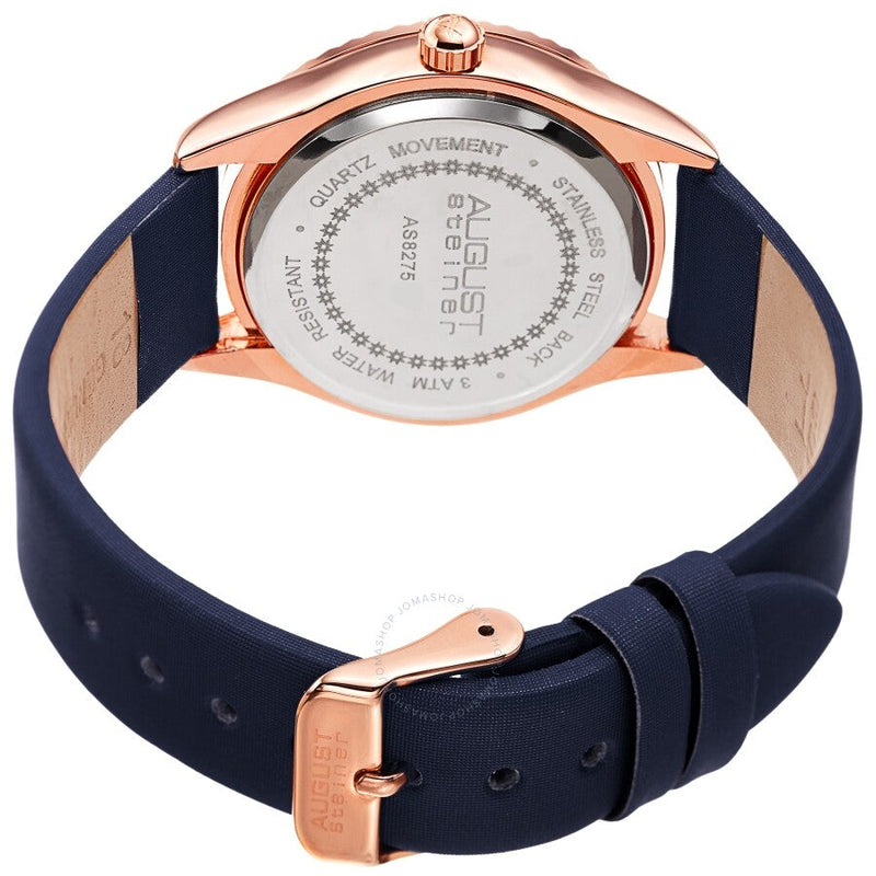 August Steiner Blue and Rose Gold Dial Ladies Watch AS8275BU - The Watches Men & Co #4