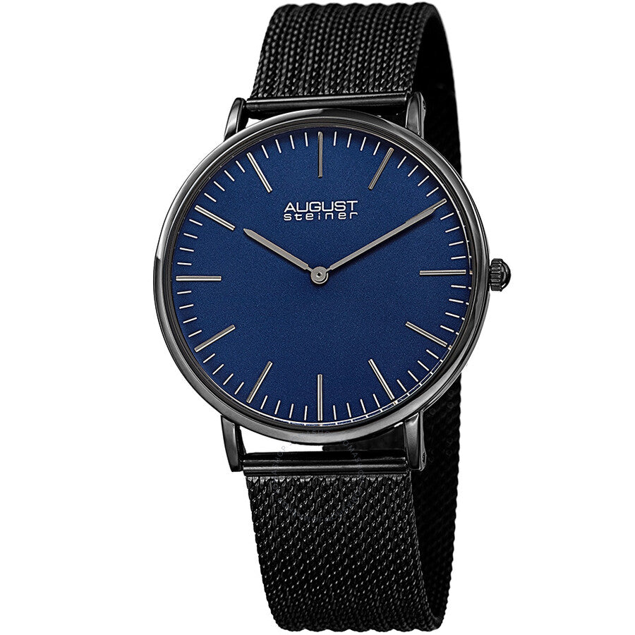 August Steiner Blue Dial Mesh Men's Watch AS8219BK - The Watches Men & Co