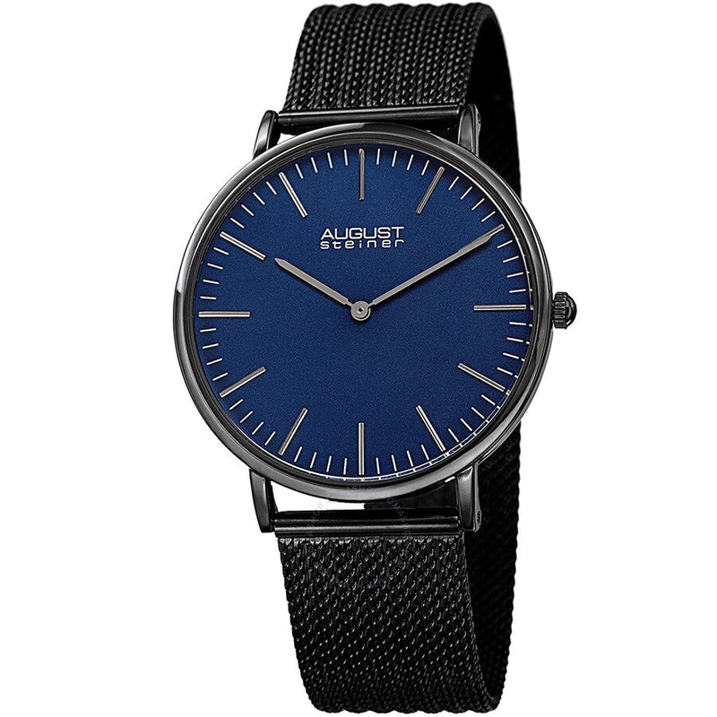 August Steiner Blue Dial Mesh Men's Watch AS8219BK - The Watches Men & Co