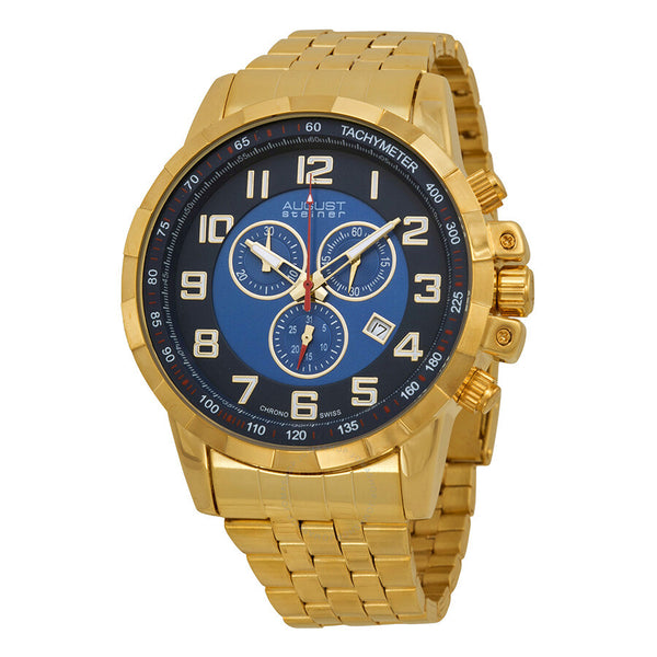 August Steiner Blue Men's Watch AS8118YG - The Watches Men & Co
