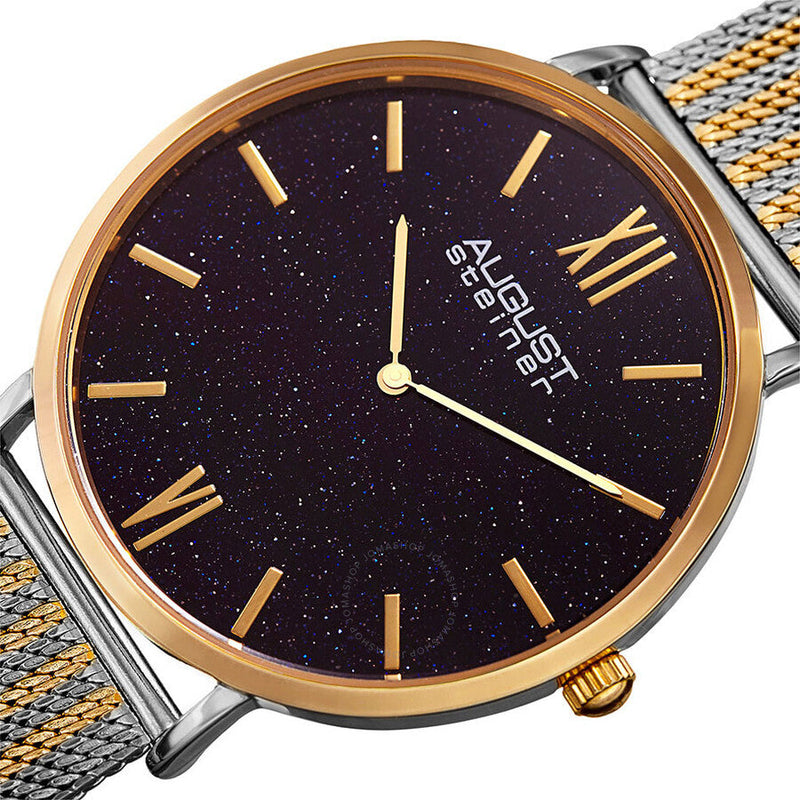 August Steiner Blue Sandstone Dial Two-tone Men's Watch AS8218TTG - The Watches Men & Co #2