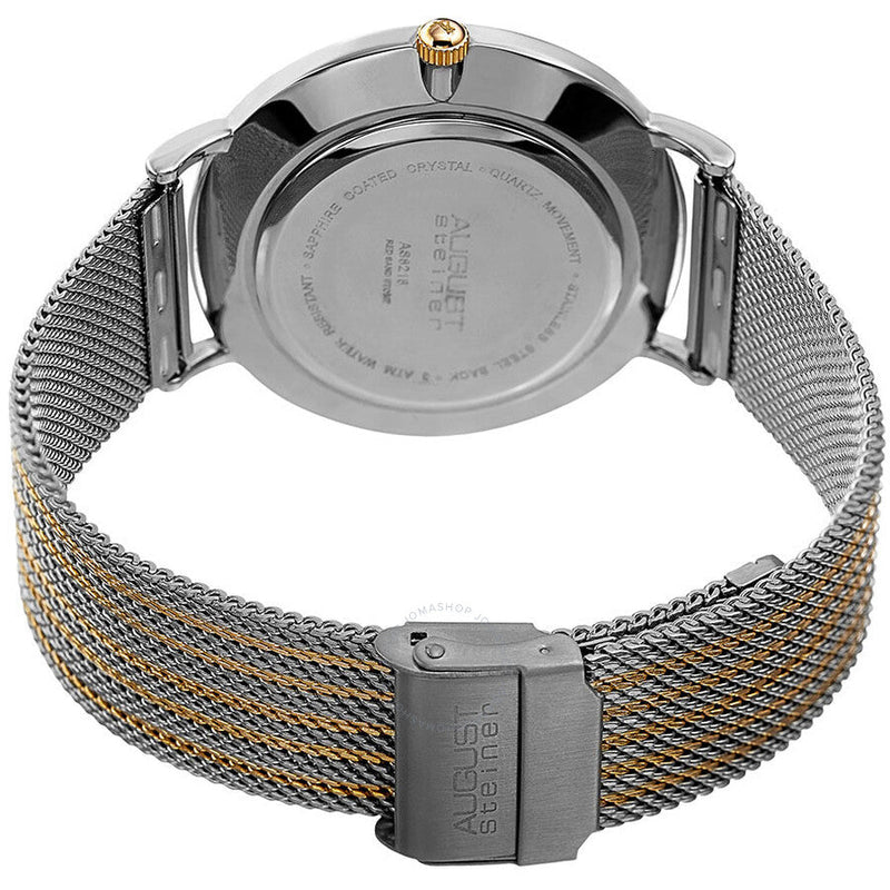 August Steiner Blue Sandstone Dial Two-tone Men's Watch AS8218TTG - The Watches Men & Co #3