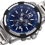 August Steiner Chronograph Blue Dial Men's Watch AS8229SSBU - The Watches Men & Co #2