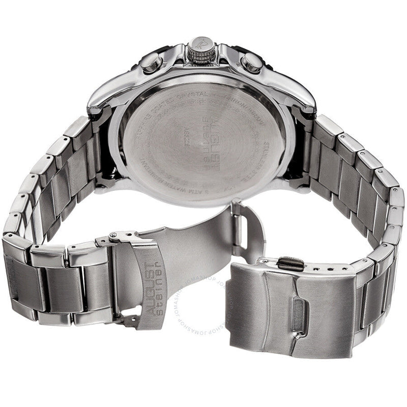 August Steiner Chronograph Blue Dial Men's Watch AS8229SSBU - The Watches Men & Co #4