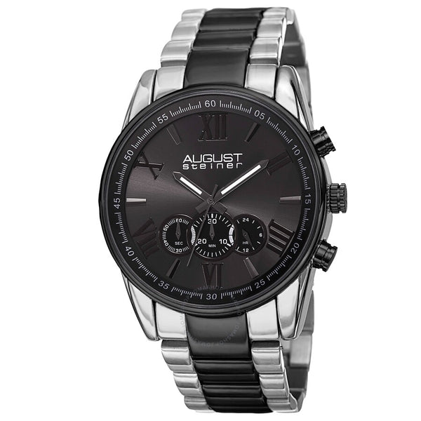 August Steiner Chronograph Quartz Black Dial Men's Watch AS8163TTB - The Watches Men & Co