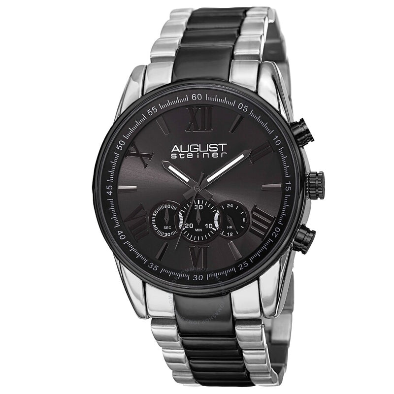 August Steiner Chronograph Quartz Black Dial Men's Watch AS8163TTB - The Watches Men & Co