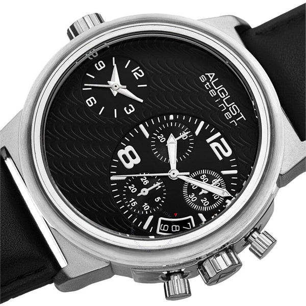 August Steiner Chronograph Quartz Black Dial Men's Watch AS8151SSB - The Watches Men & Co #2