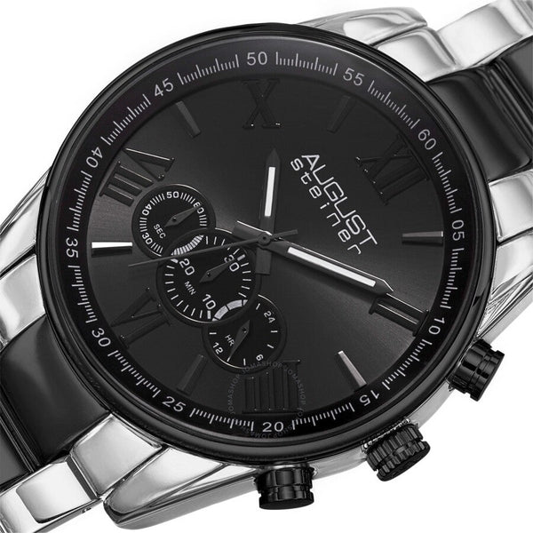 August Steiner Chronograph Quartz Black Dial Men's Watch AS8163TTB - The Watches Men & Co #2
