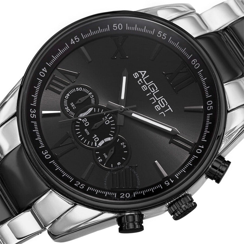 August Steiner Chronograph Quartz Black Dial Men's Watch AS8163TTB - The Watches Men & Co #2