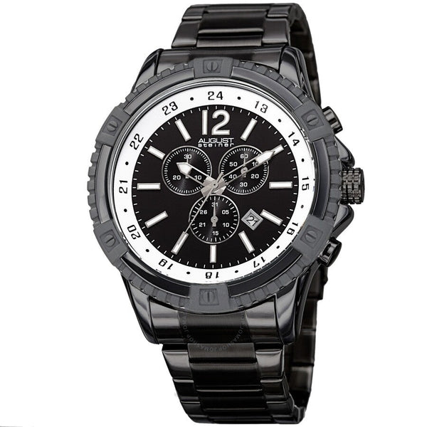 August Steiner Chronograph Quartz Black Dial Men's Watch AS8229BK - The Watches Men & Co