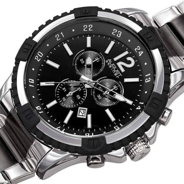 August Steiner Chronograph Quartz Black Dial Men's Watch AS8229TTB - The Watches Men & Co #2