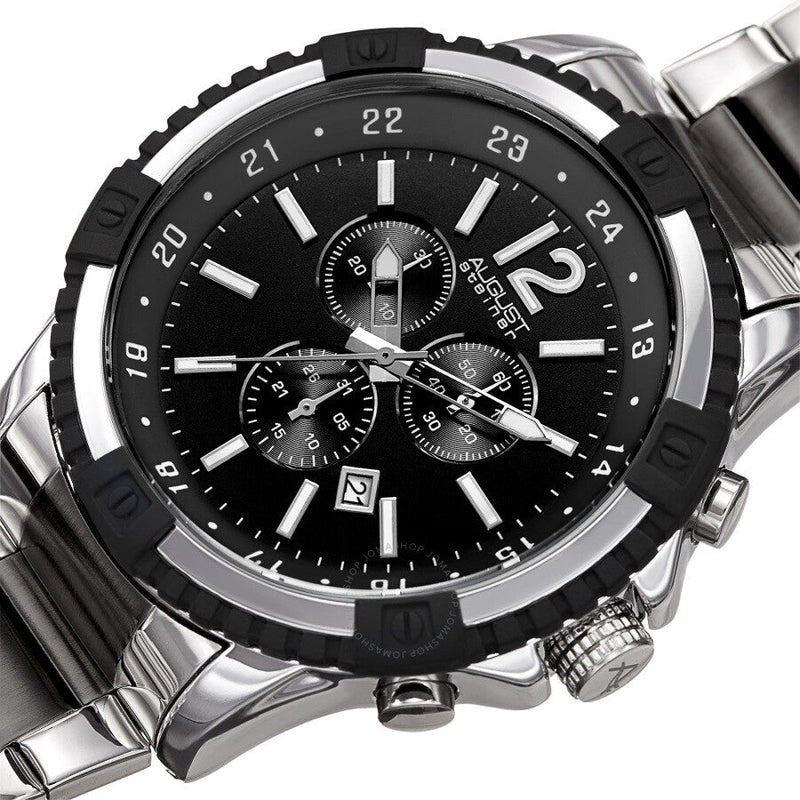 August Steiner Chronograph Quartz Black Dial Men's Watch AS8229TTB - The Watches Men & Co #2