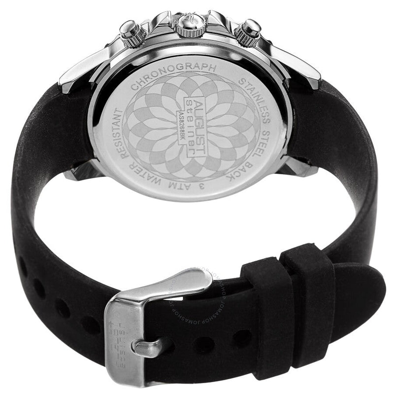 August Steiner Chronograph Quartz White Dial Ladies Watch AS8268BK - The Watches Men & Co #4