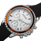 August Steiner Chronograph Quartz White Dial Ladies Watch AS8268BK - The Watches Men & Co #2