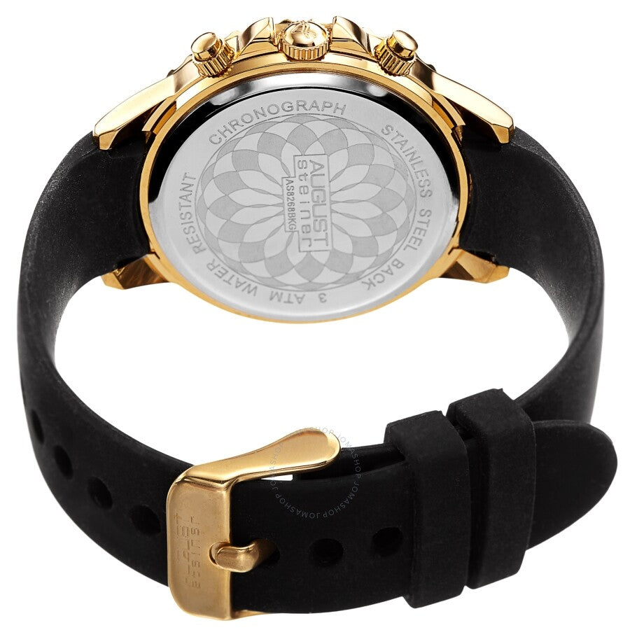 August Steiner Chronograph Quartz White Dial Ladies Watch AS8268BKG - The Watches Men & Co #4