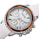 August Steiner Chronograph Quartz White Dial Ladies Watch AS8268WT - The Watches Men & Co #2