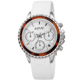 August Steiner Chronograph Quartz White Dial Ladies Watch AS8268WT - The Watches Men & Co