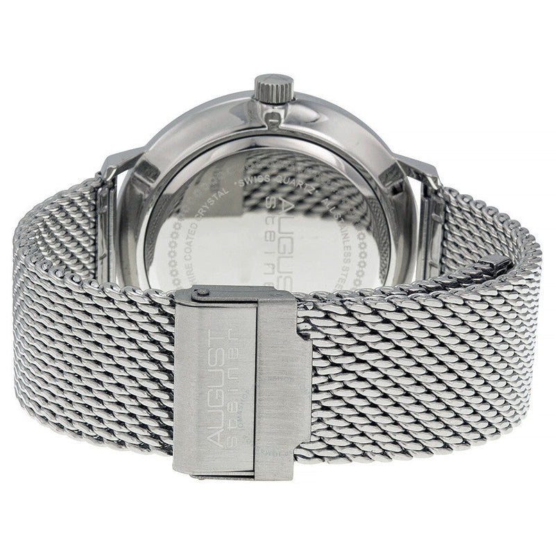 August Steiner Cream Dial Stainless Steel Mesh Men's Watch AS8091SS - The Watches Men & Co #3