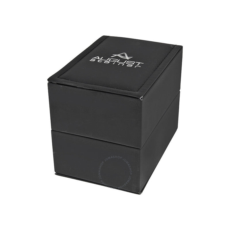 August Steiner Crystal Glitz Rose Gold-Tone and White Ceramic Ladies Watch AS8052RG - The Watches Men & Co #4