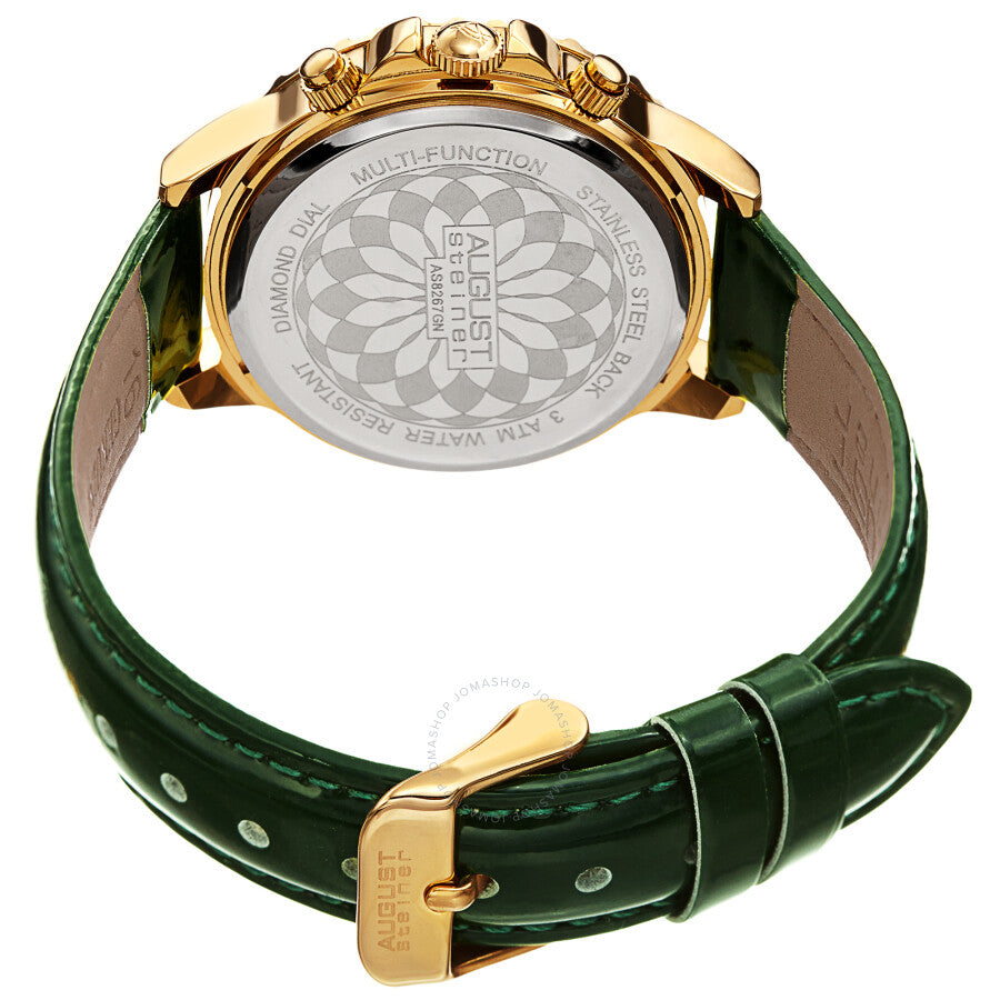 August Steiner Diamond White Dial Ladies Watch AS8267GN - The Watches Men & Co #4