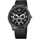 August Steiner Multi-Function Black Dial Black Ion-plated Men's Watch AS8115BK - The Watches Men & Co