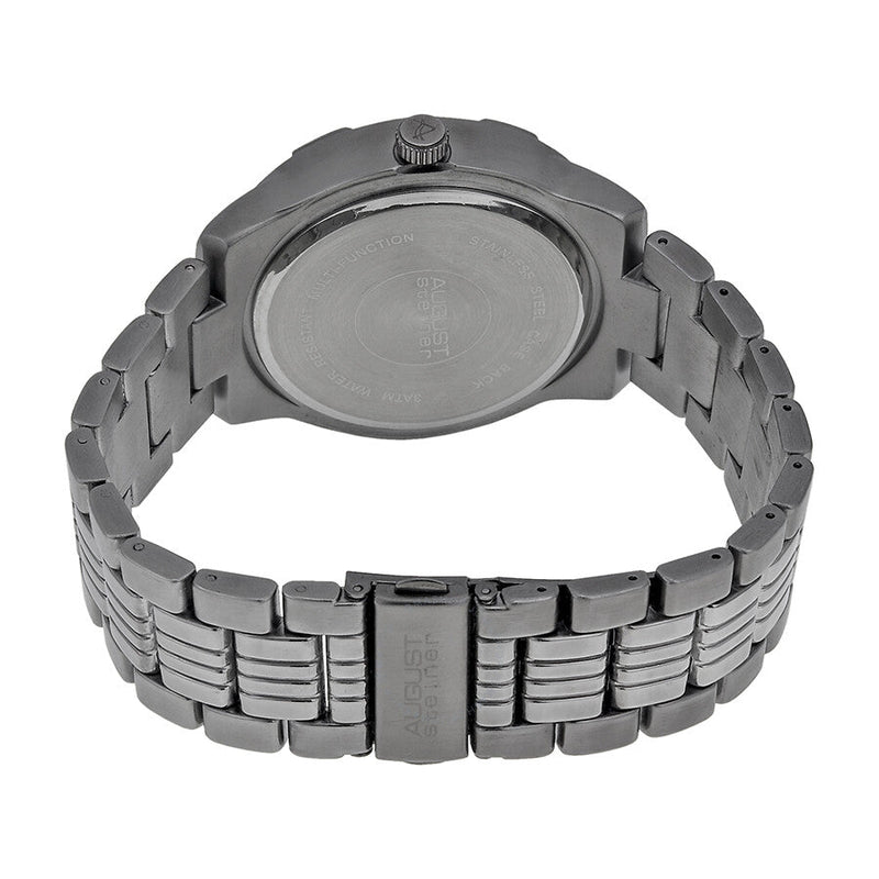 August Steiner Multi-Function Black Metal Men's Watch AS8058BK - The Watches Men & Co #3
