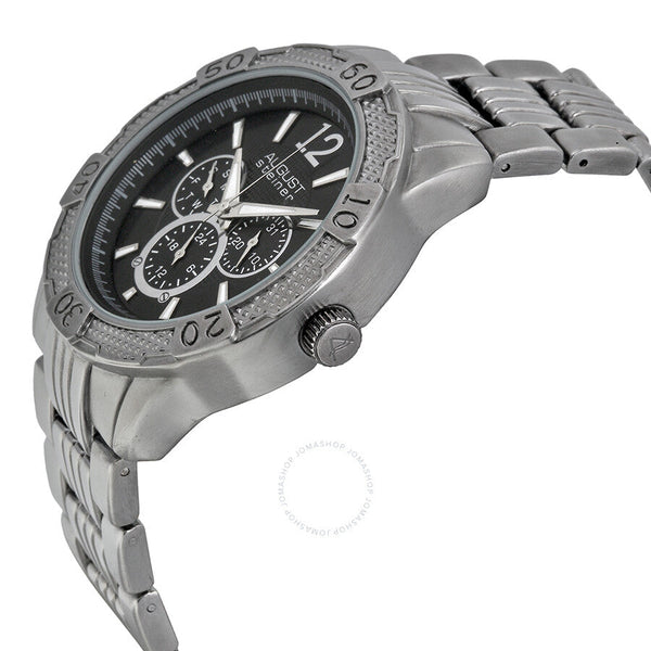 August Steiner Multi-Function Black Metal Men's Watch AS8058BK - The Watches Men & Co #2