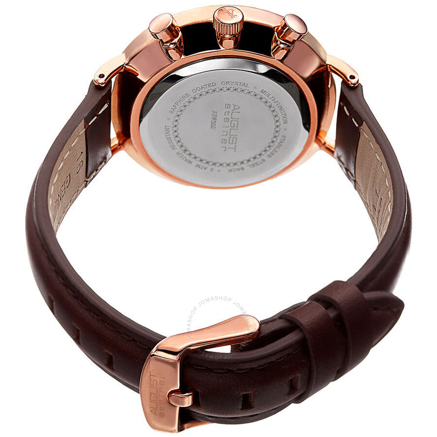 August Steiner Multifunction Silver Dial Ladies Watch AS8220BRRG - The Watches Men & Co #3