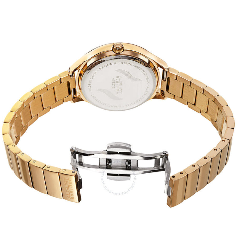 August Steiner Quartz Black Dial Ladies Watch AS8279GN - The Watches Men & Co #4