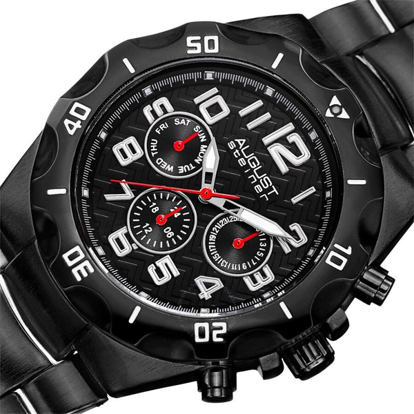August Steiner Quartz Black Dial Men's Watch AS8161BK - The Watches Men & Co #2